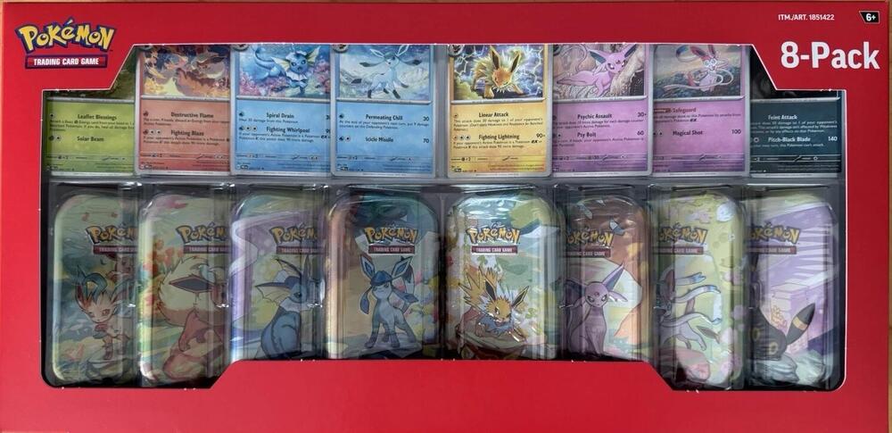 Prismatic Evolutions 8-Pack Mini Tins (MCAP) (Costco Exclusive)