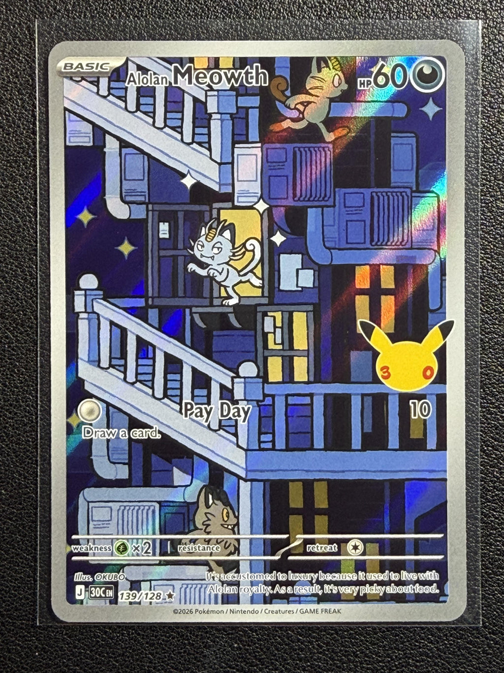 ME: 30th Celebration #139/128 Alolan Meowth