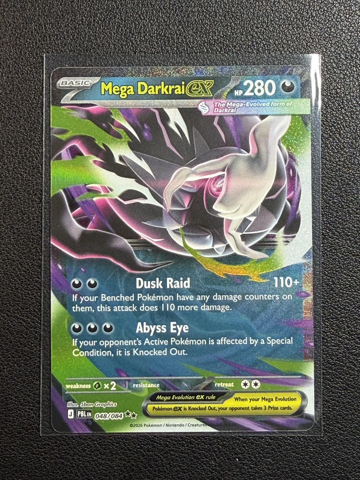 Pokemon ME05: Pitch Black #048/084 Mega Darkrai ex NM/MT