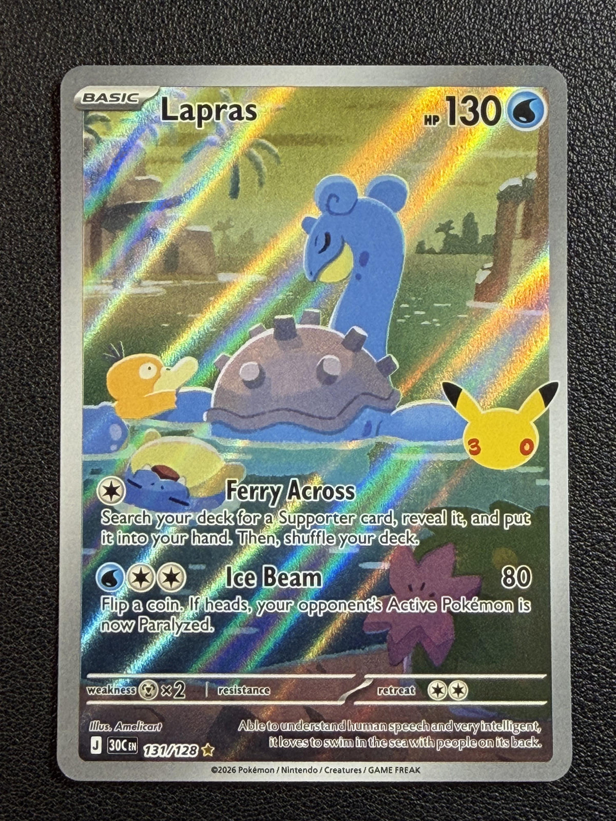 Pokemon ME: 30th Celebration #131/128 Lapras NM/MT
