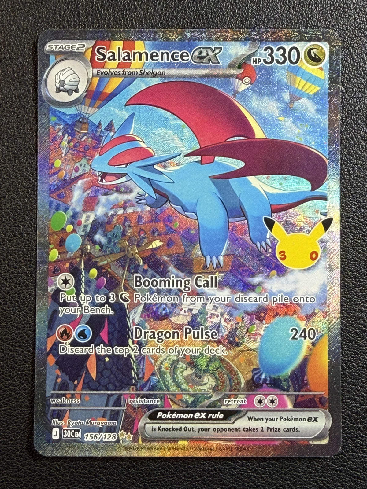 Pokemon ME: 30th Celebration #156/128 Salamence ex NM/MT