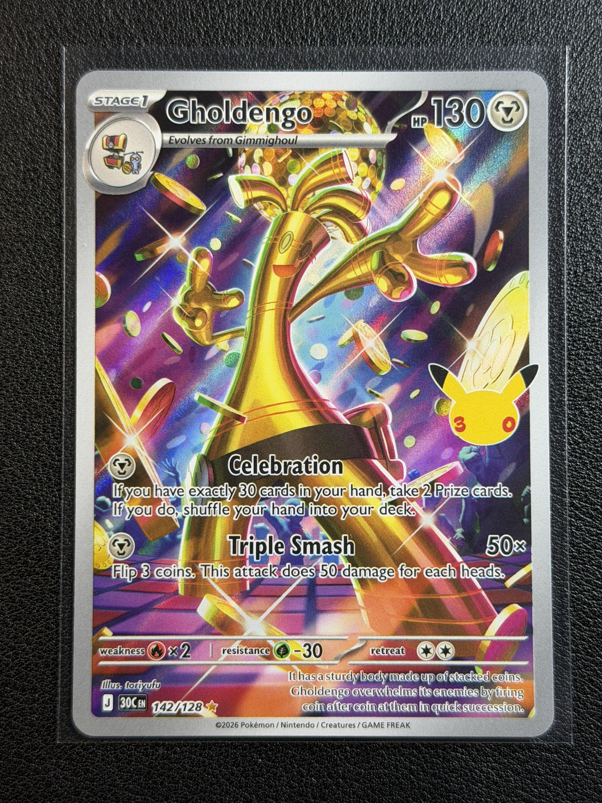 Pokemon ME: 30th Celebration #142/128 Gholdengo NM/MT