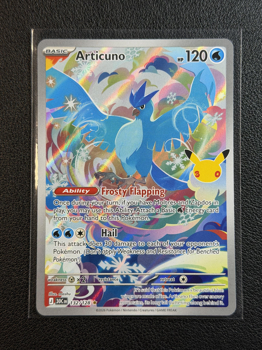 Pokemon ME: 30th Celebration #132/128 Articuno NM/MT