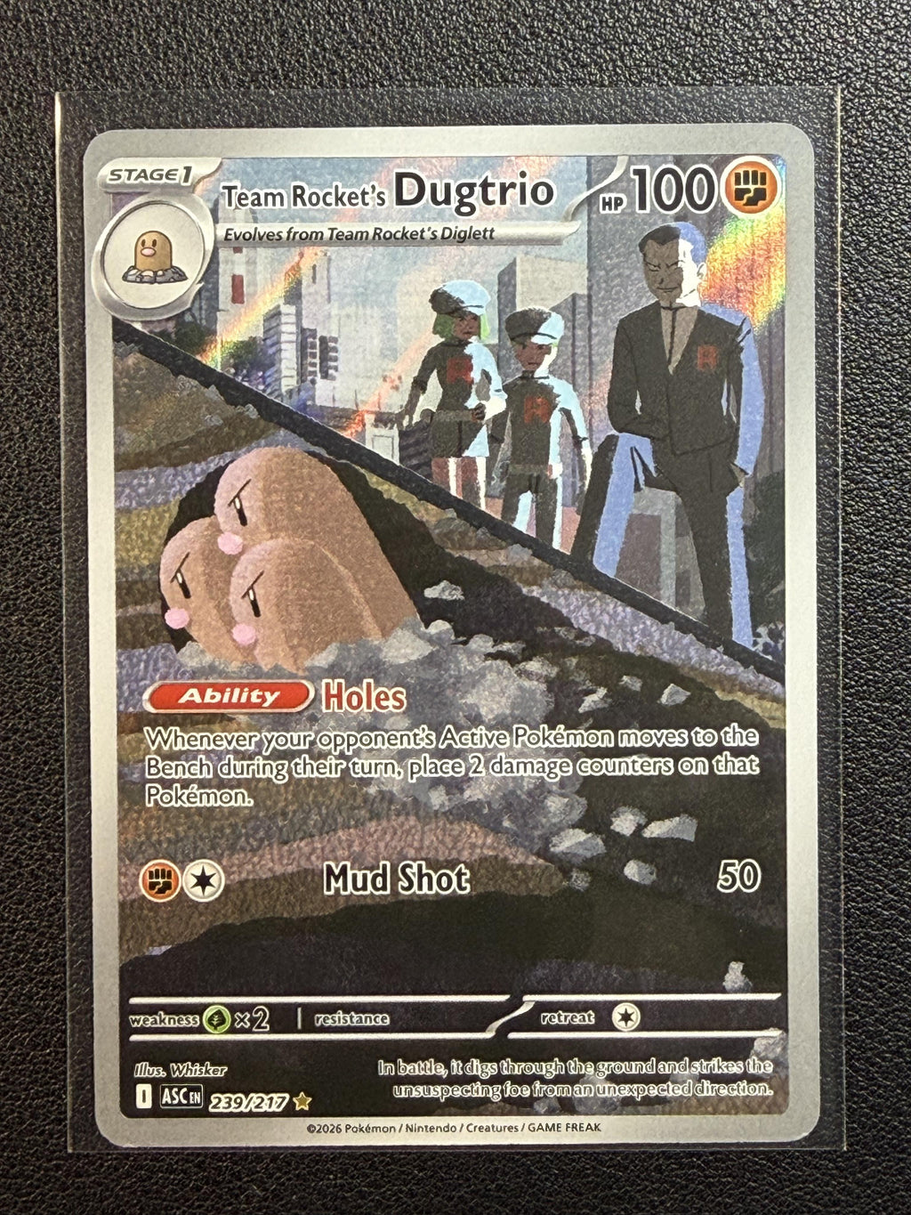 Pokemon ME: Ascended Heroes #239/217 Team Rocket's Dugtrio NM/MT