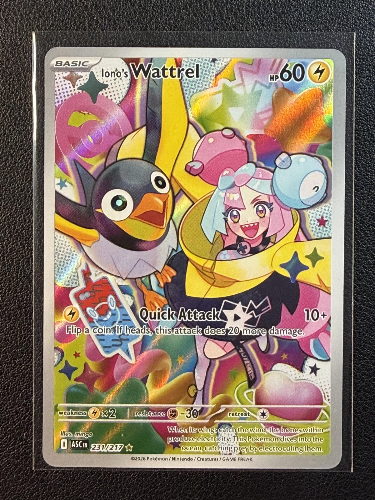 Pokemon ME: Ascended Heroes #231/217 Iono's Wattrel NM/MT
