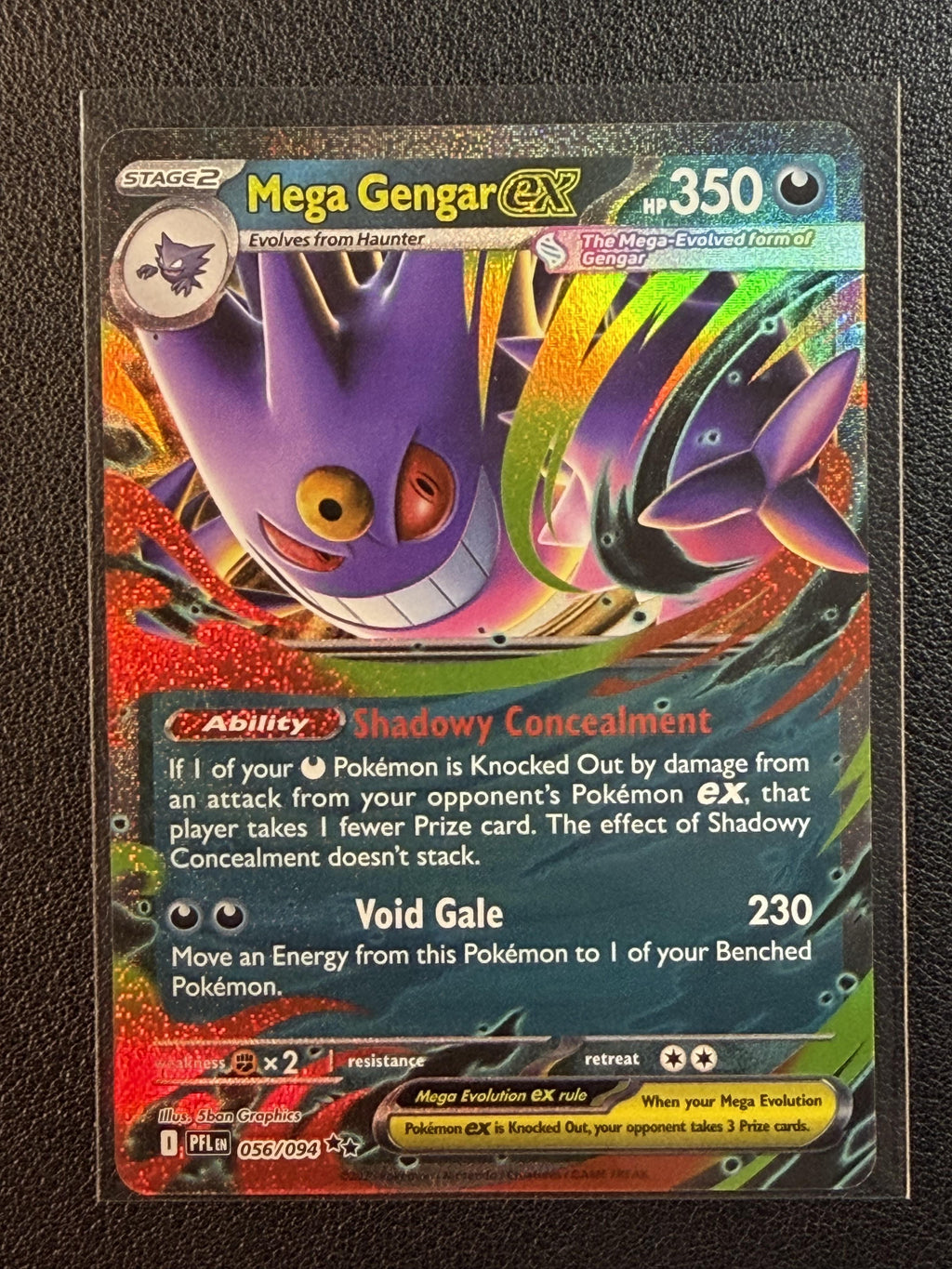 Pokemon ME02: Phantasmal Flames #056/094 Mega Gengar ex NM/MT
