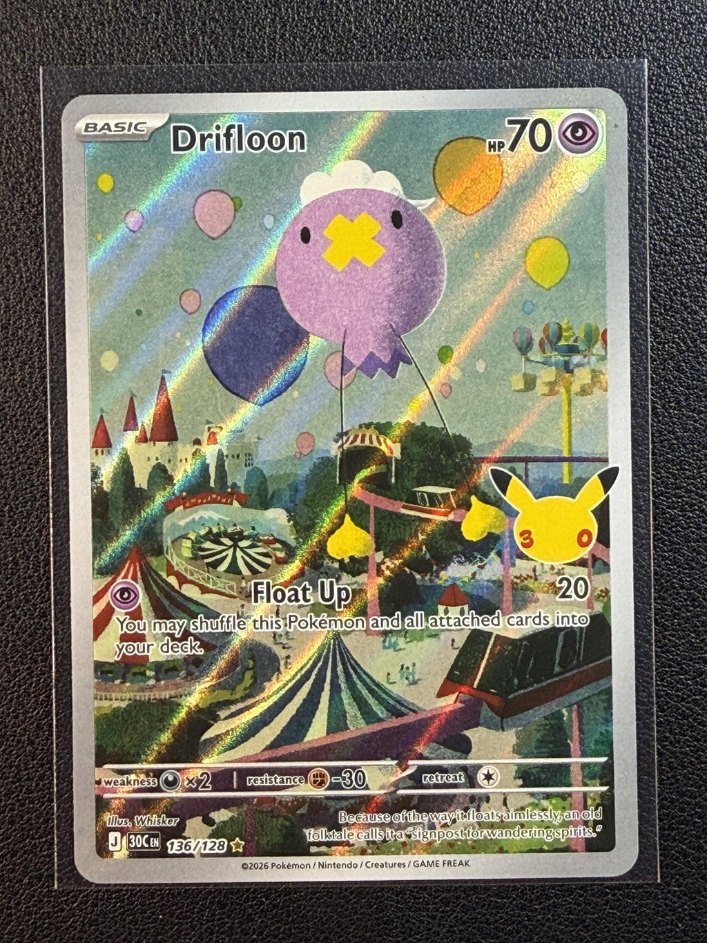 Pokemon ME: 30th Celebration #136/128 Drifloon NM/MT