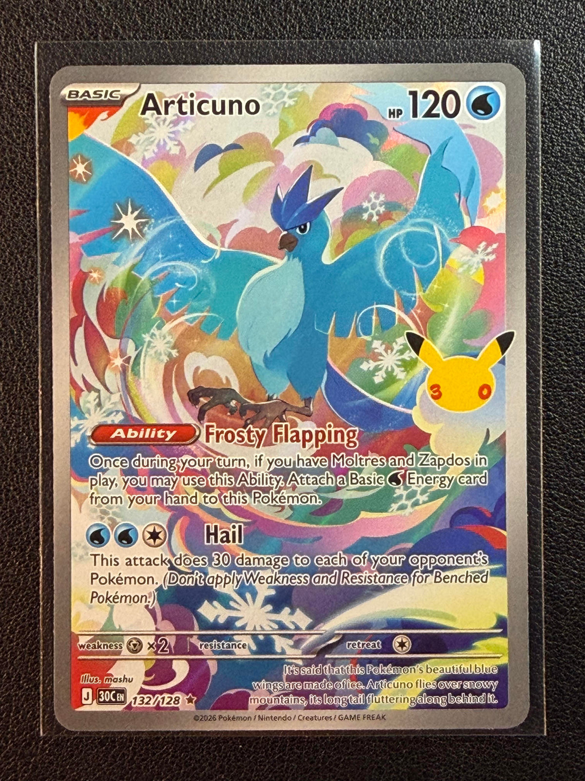 Pokemon ME: 30th Celebration #132/128 Articuno NM/MT