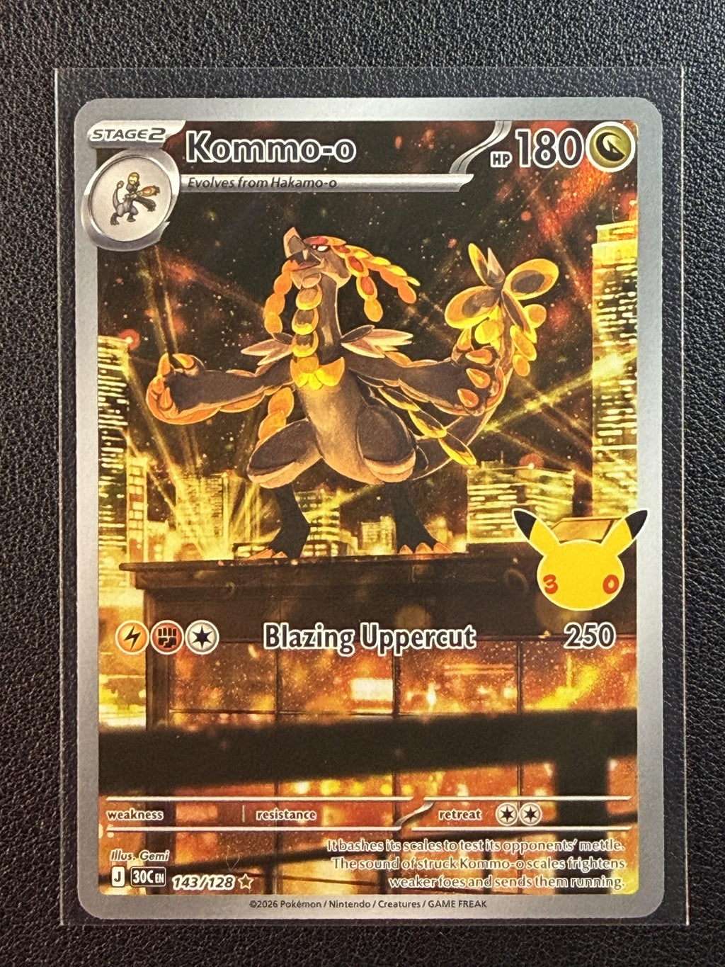 Pokemon ME: 30th Celebration #143/128 Kommo-o NM/MT