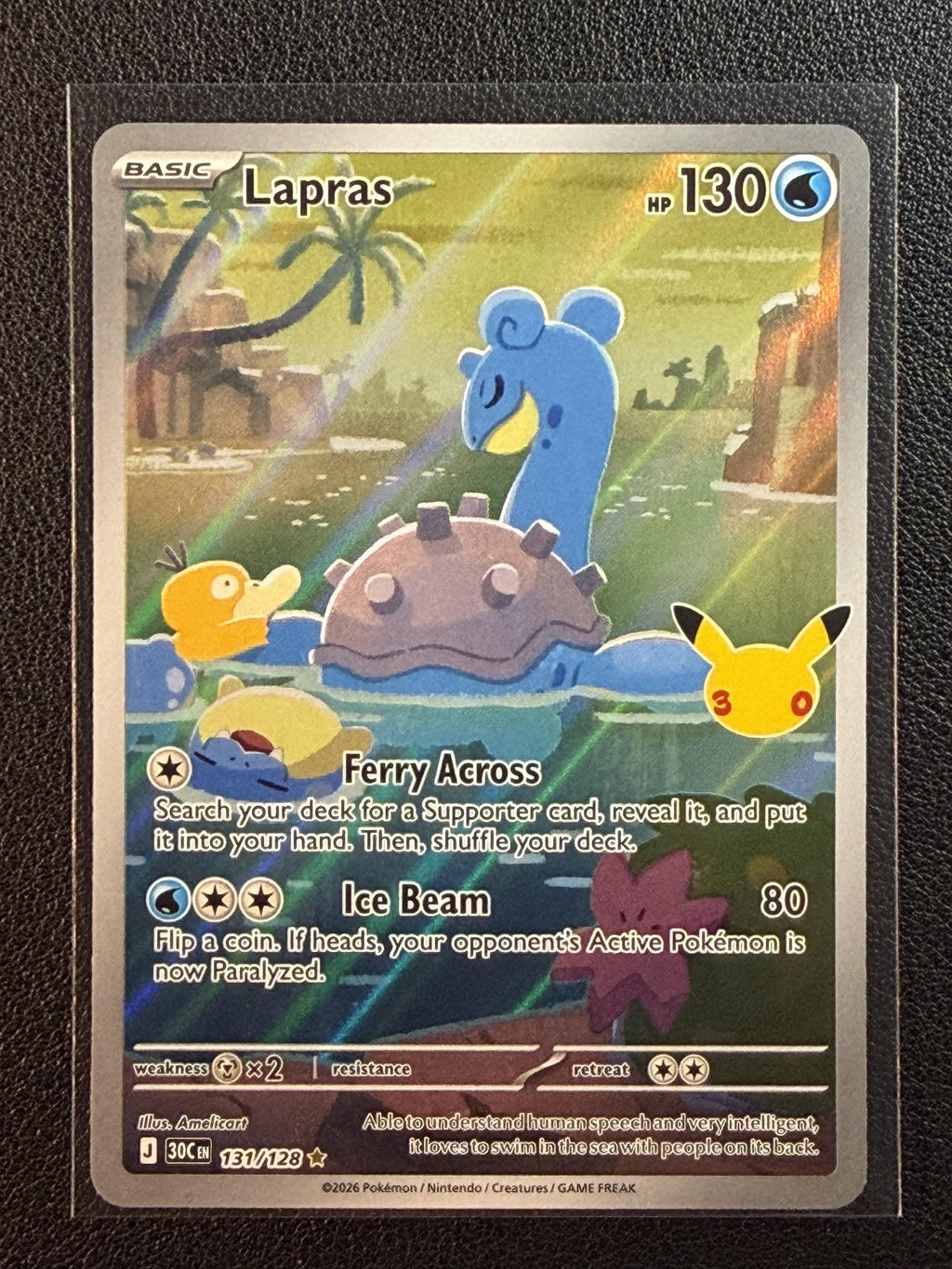 Pokemon ME: 30th Celebration #131/128 Lapras NM/MT