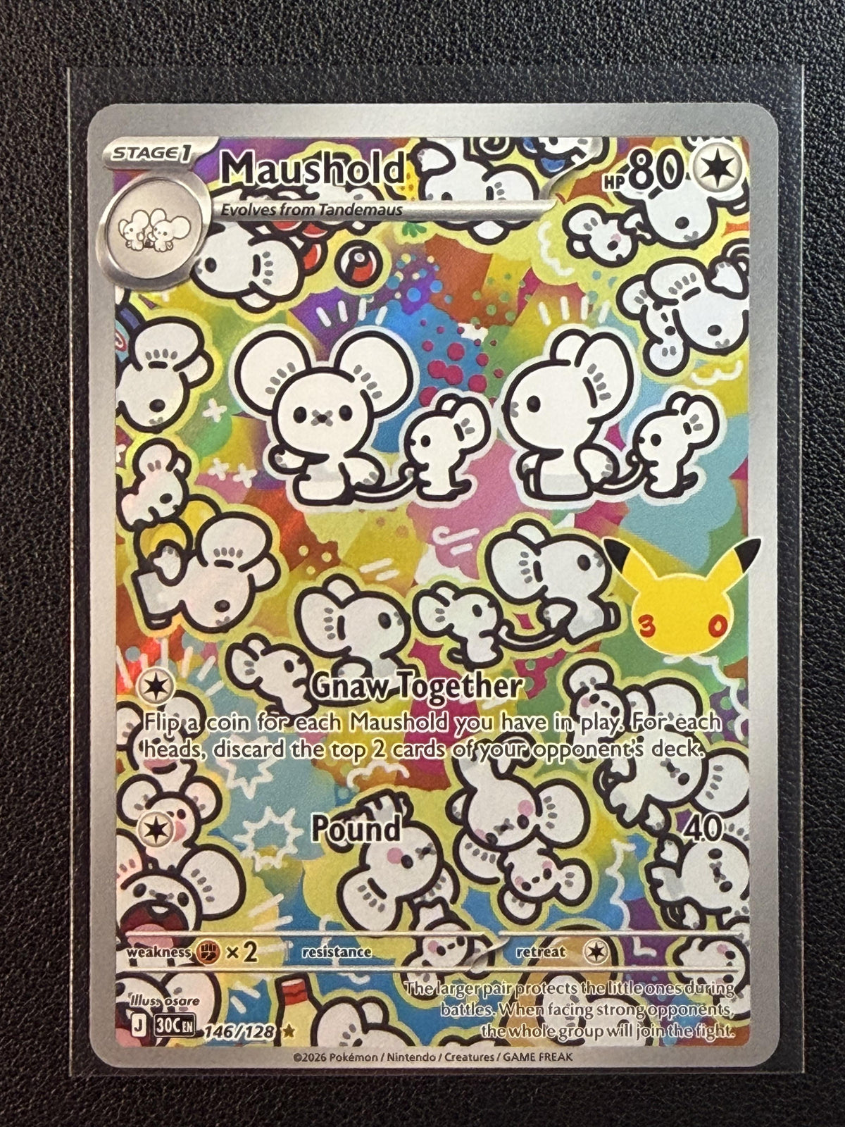 Pokemon ME: 30th Celebration #146/128 Maushold NM/MT
