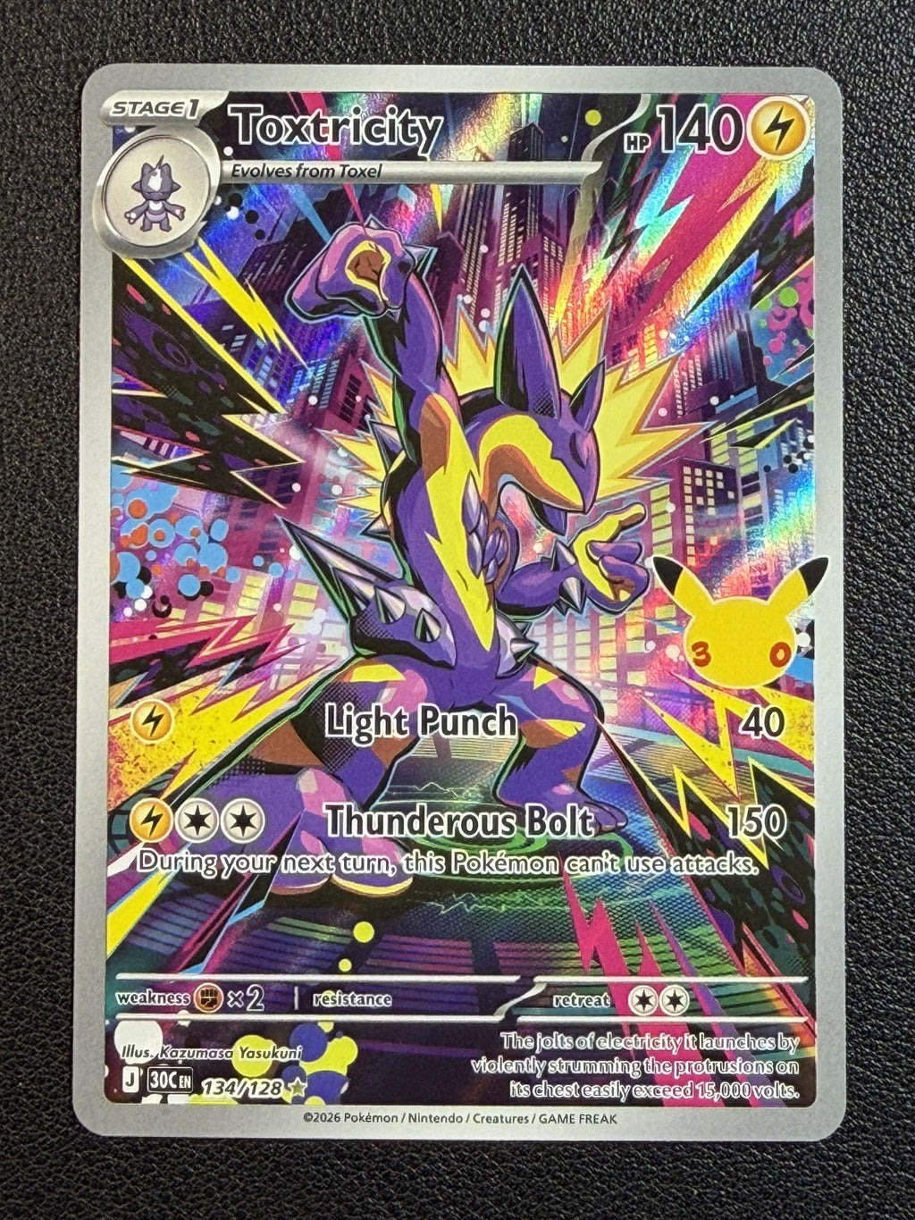 Pokemon ME: 30th Celebration #134/128 Toxtricity NM/MT