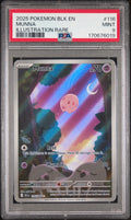 Pokemon 2025 Pokemon Blk En-Black Bolt #116 Munna Illustration Rare PSA 9