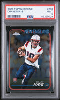 2024 Topps Chrome #203 Drake Maye ROOKIE PSA 9 MINT