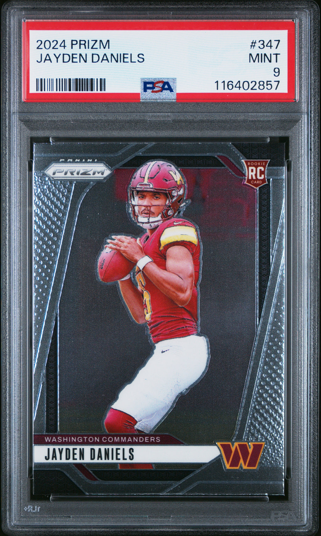 2024 Panini Prizm #347 Jayden Daniels PSA 9 MINT