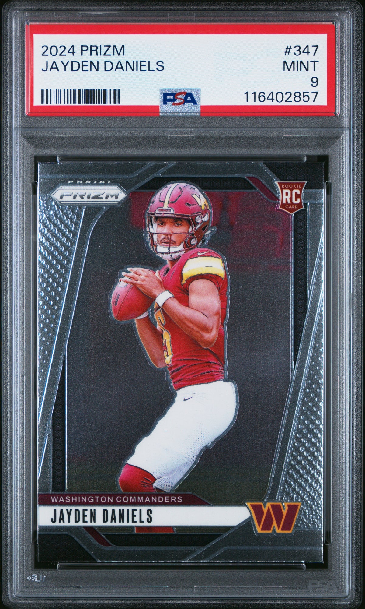 2024 Panini Prizm #347 Jayden Daniels PSA 9 MINT