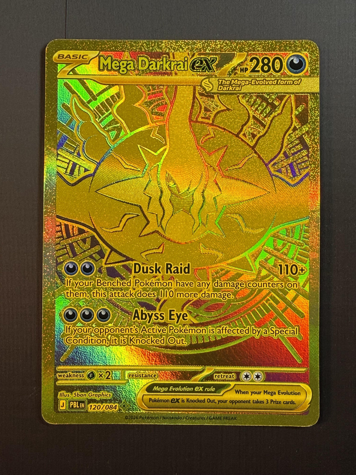Pokemon ME05: Pitch Black #120/084 Mega Darkrai ex NM/MT