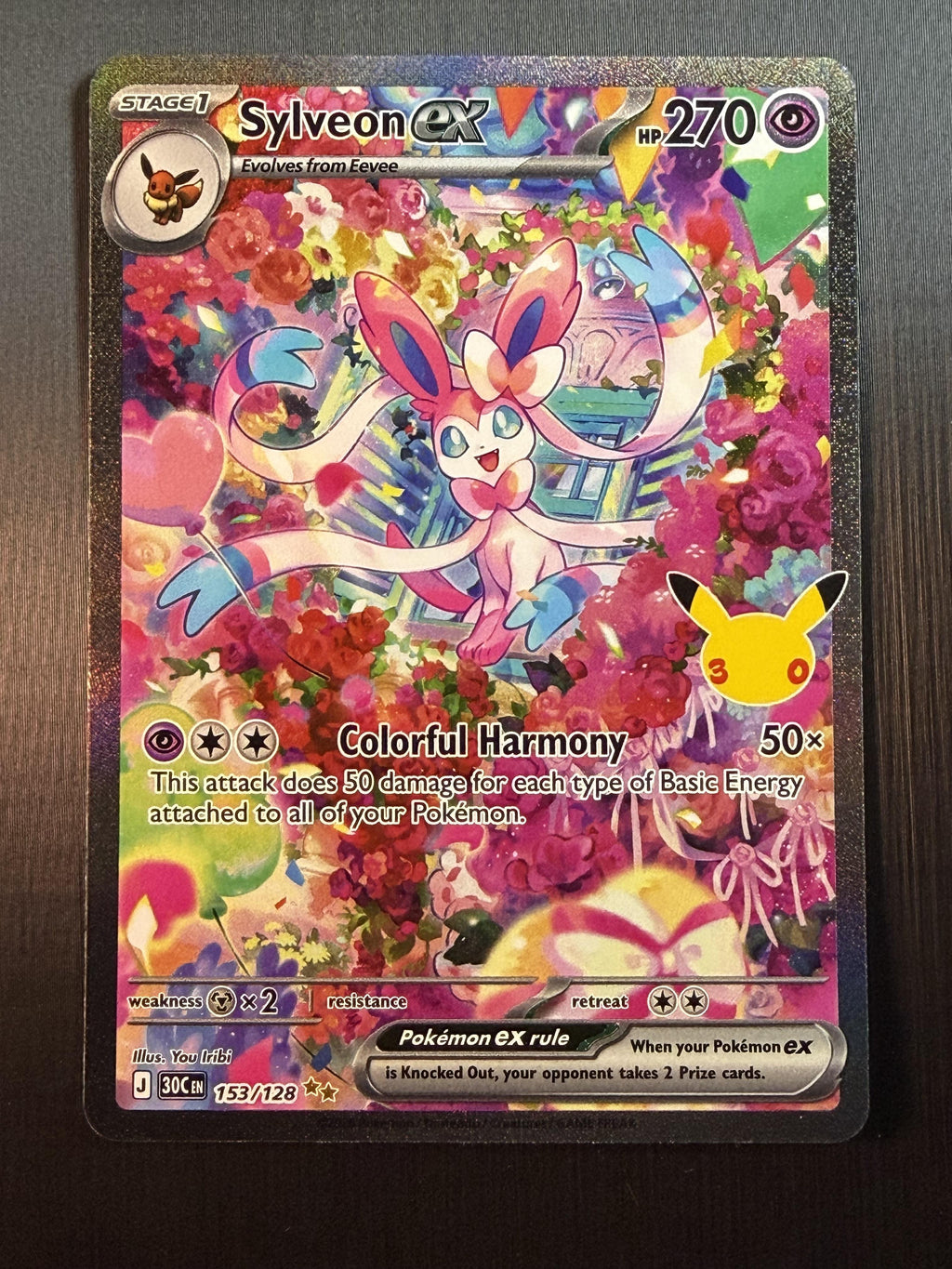 Pokemon ME: 30th Celebration #153/128 Sylveon ex NM/MT