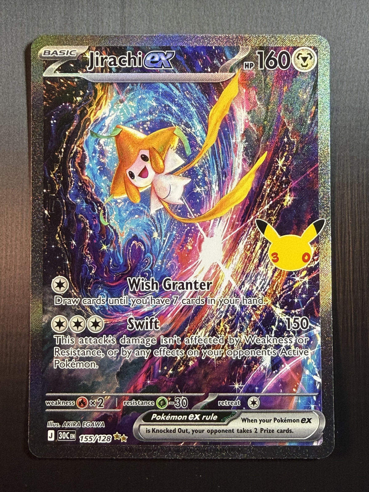 Pokemon ME: 30th Celebration #155/128 Jirachi ex NM/MT