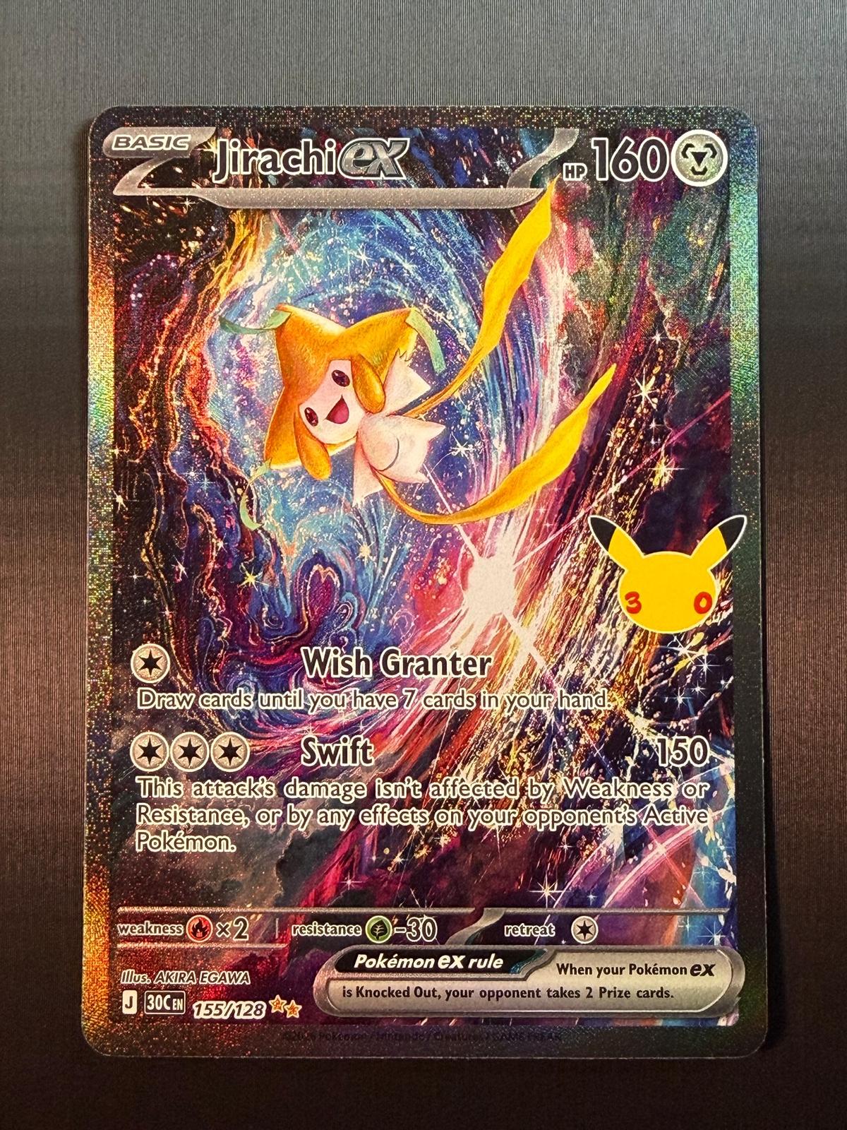 Pokemon ME: 30th Celebration #155/128 Jirachi ex Special Illustration Rare NM/MT