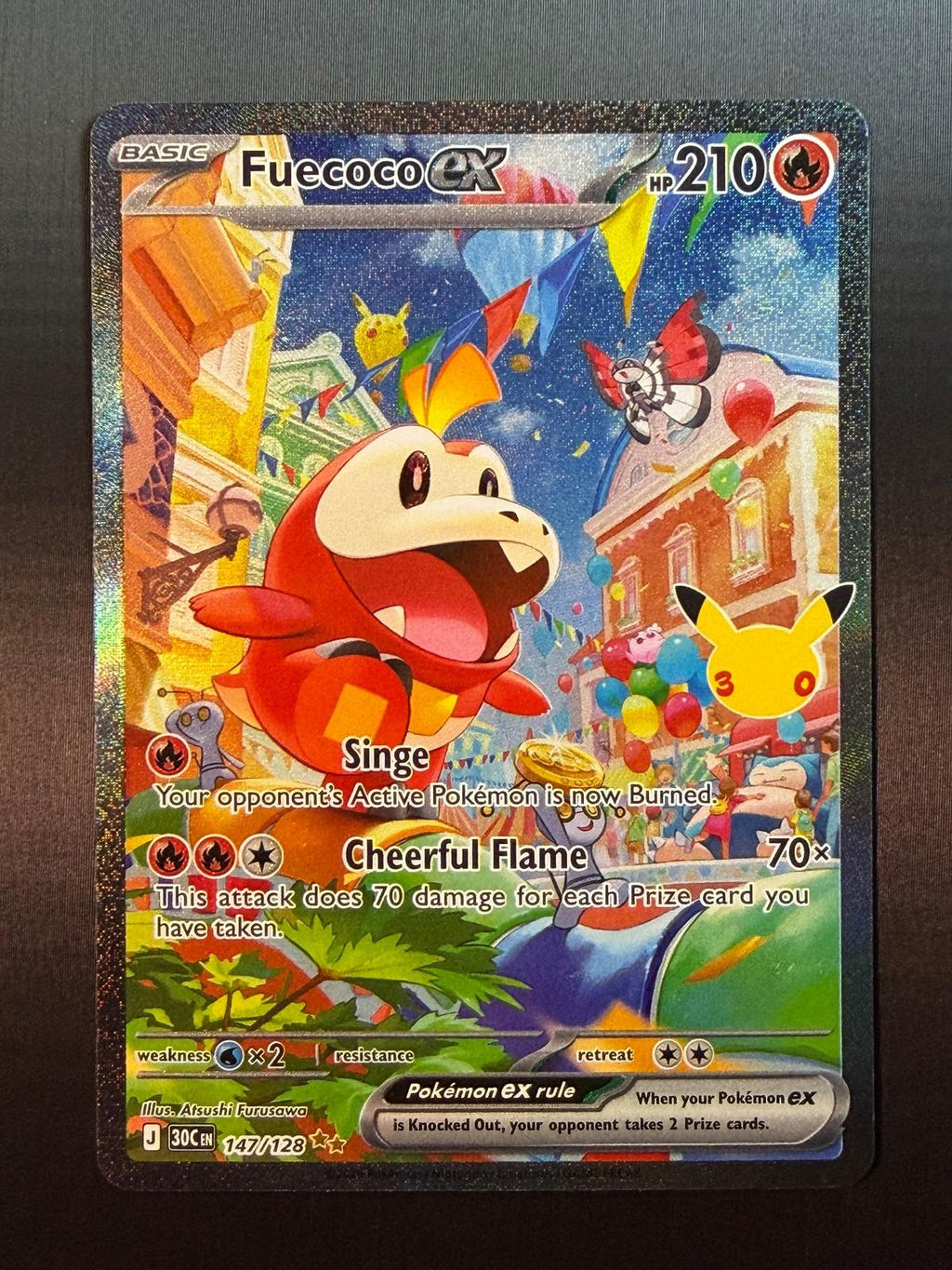 Pokemon ME: 30th Celebration #147/128 Fuecoco ex Special Illustration Rare NM/MT