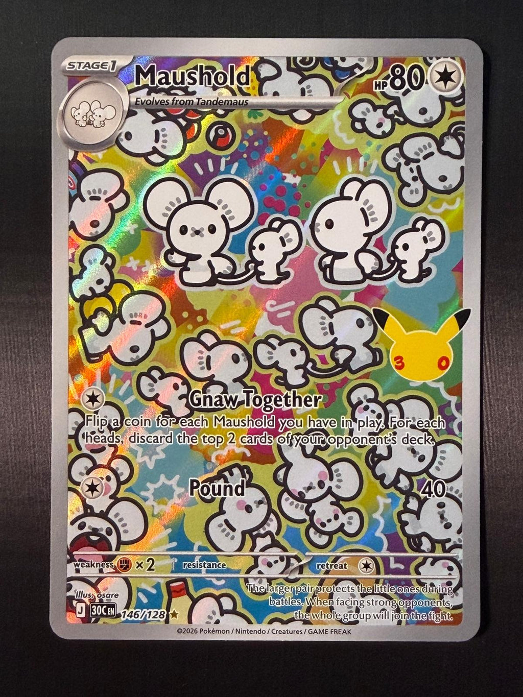 Pokemon ME: 30th Celebration #146/128 Maushold NM/MT