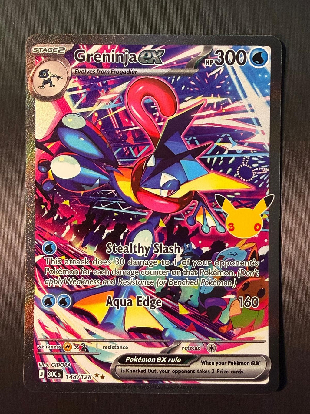 Pokemon ME:30th Celebration #148/128 Greninja ex Special Illustration Rare NM/MT