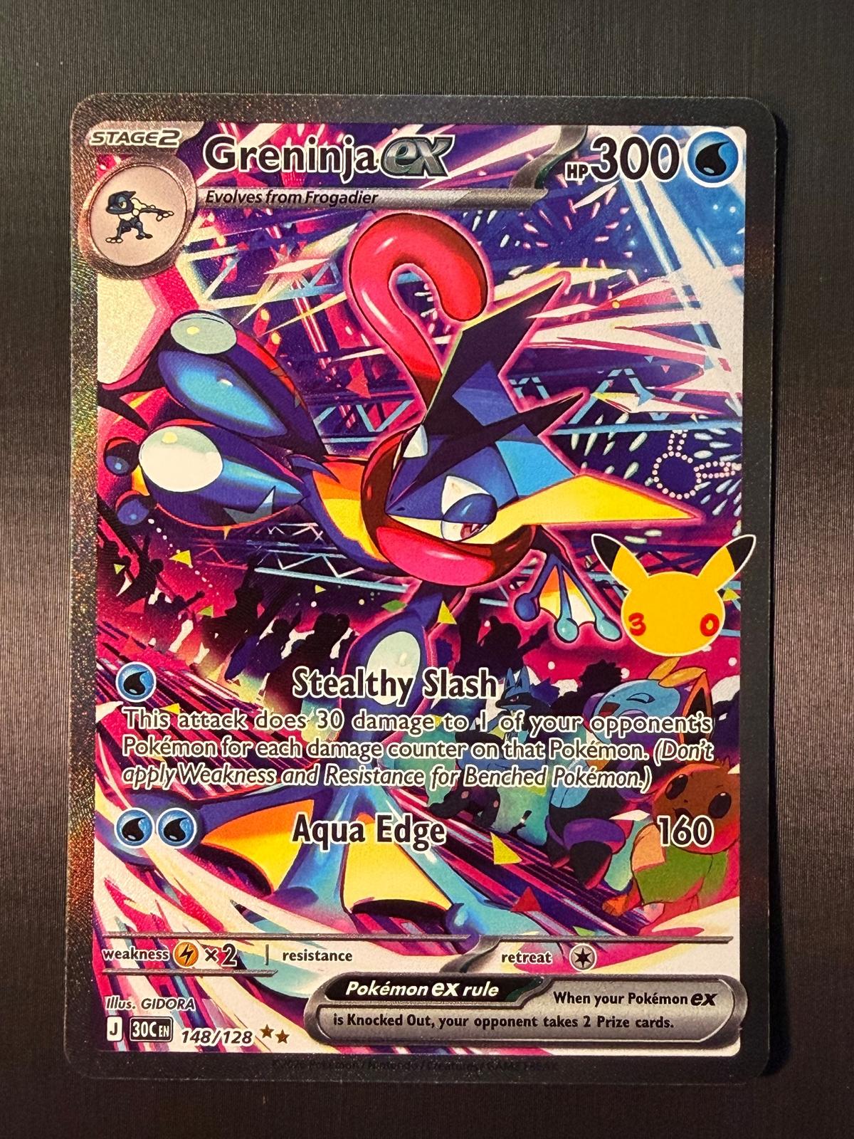 Pokemon ME:30th Celebration #148/128 Greninja ex Special Illustration Rare NM/MT