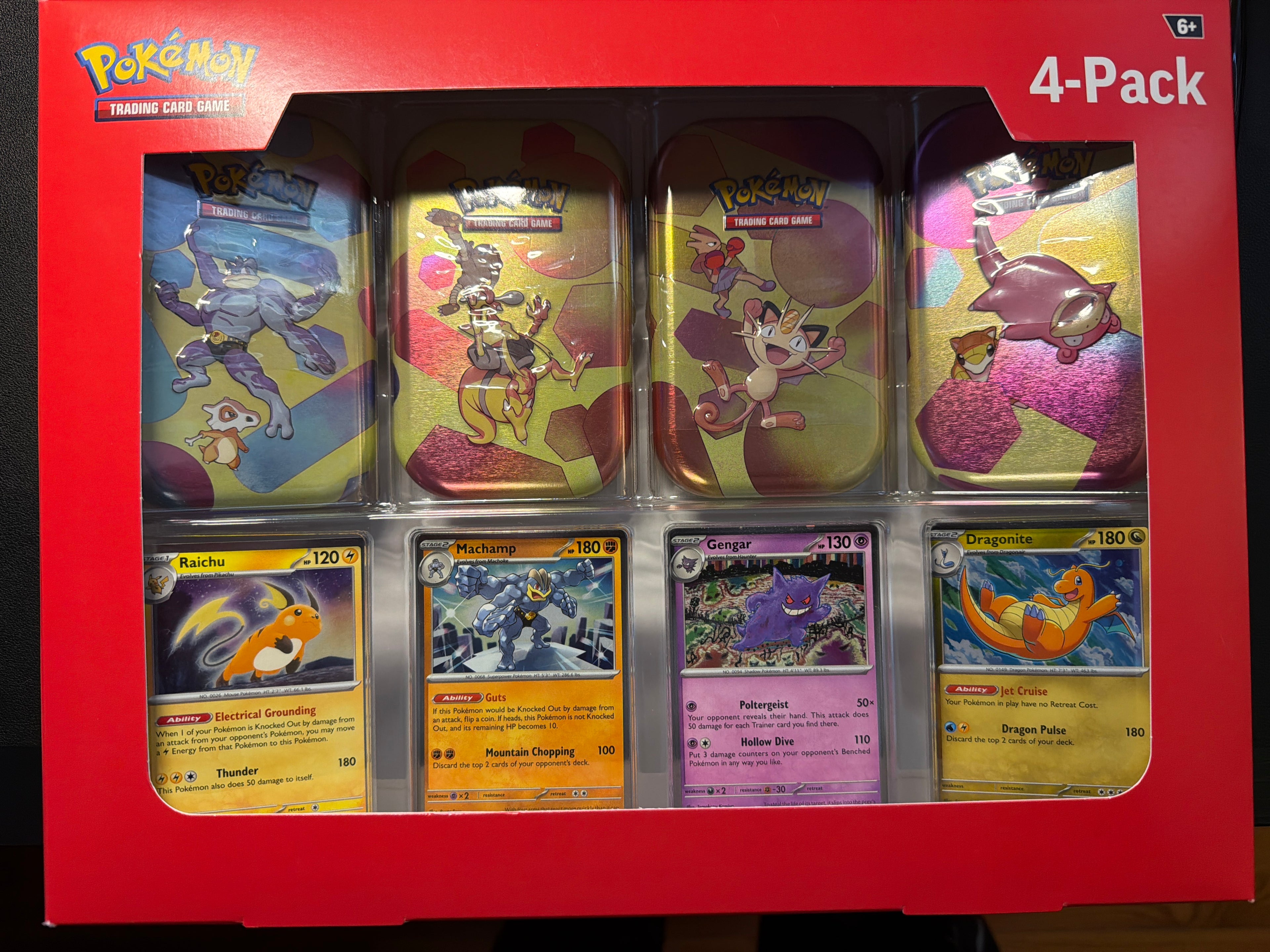 Pokemon TCG 151 4 Mini Tins + Promo Cards Bundle