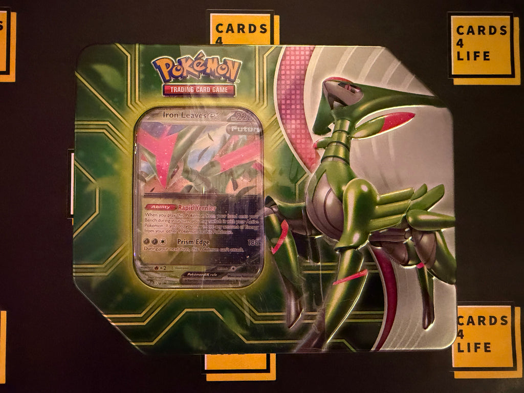 Pokémon Paradox Clash Tin - Iron Leaves Ex w/ 5 Packs