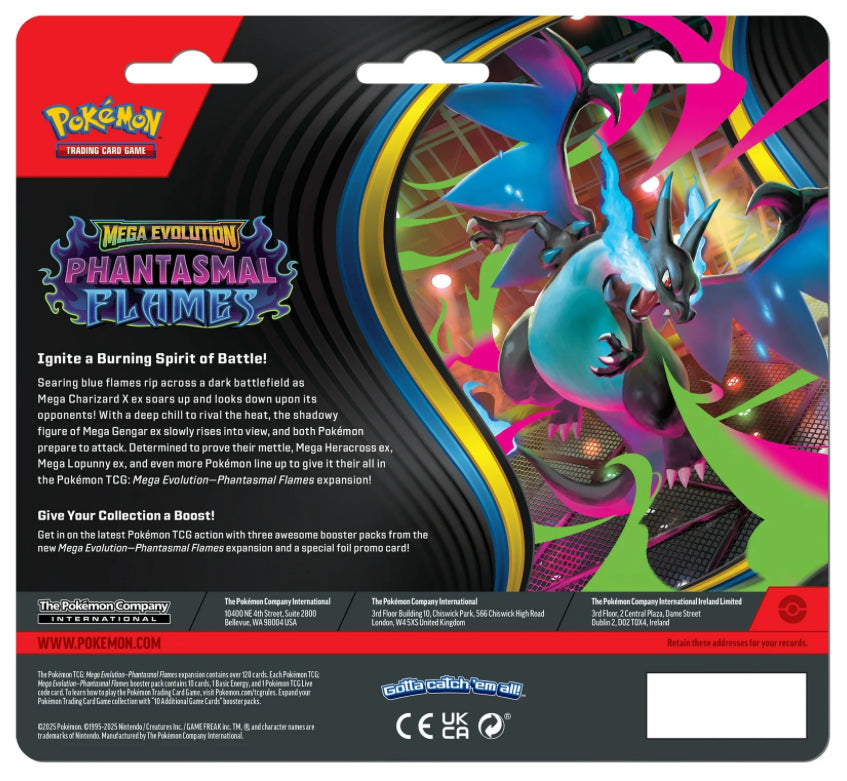 **PRE-ORDER** Mega Evolution Phantasmal Flames 3PK Booster Blister