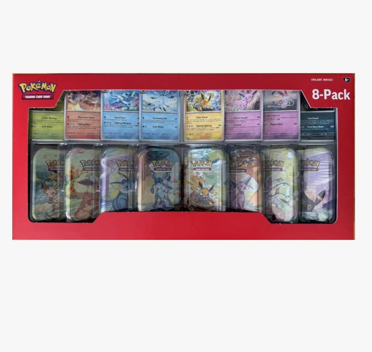 Prismatic Evolutions 8-Pack Mini Tins (MCAP) (Costco Exclusive)