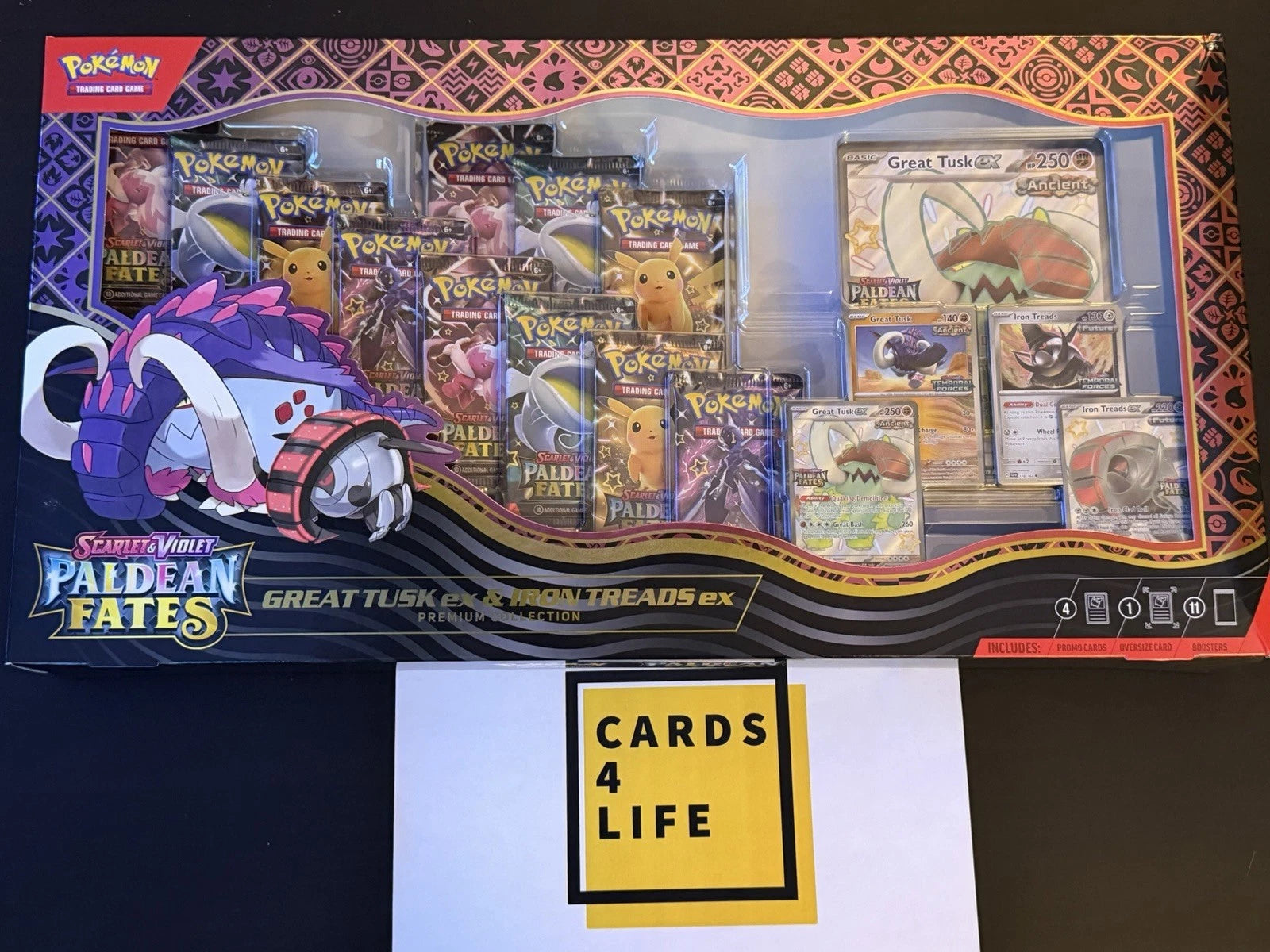 Pokemon Paldean Fates Great Tusk/Iron Threads Ex Premium Collection