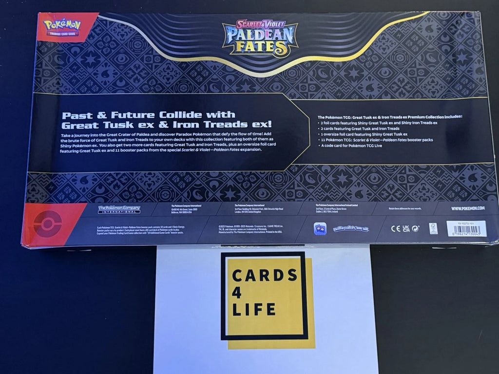 Pokemon Paldean Fates Great Tusk/Iron Threads Ex Premium Collection